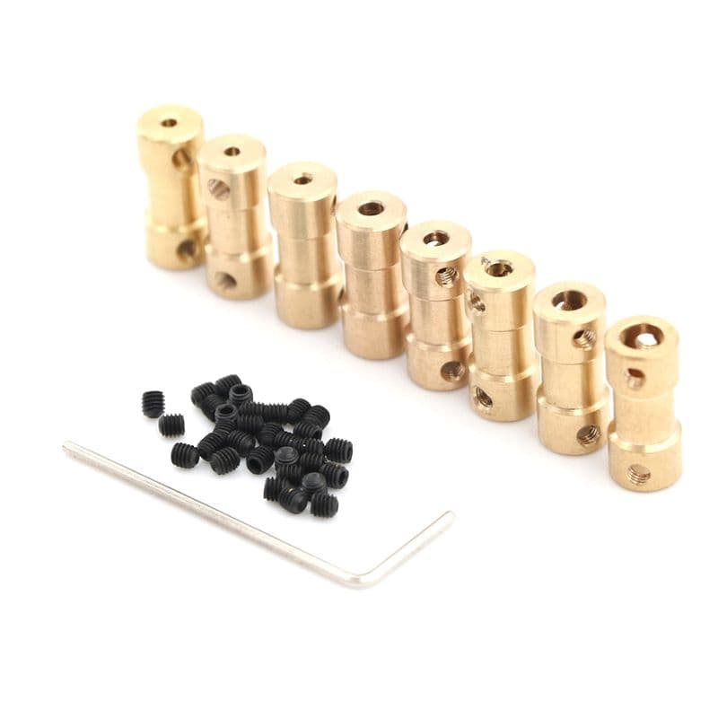 Brass Rigid Motor Shaft Coupler (1 pc) - View 1