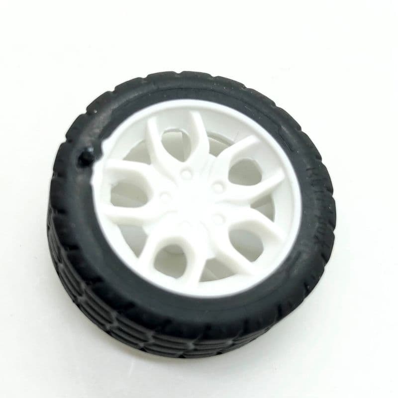 Rubber Car Wheels 30mm (Pack of 2) - View 1