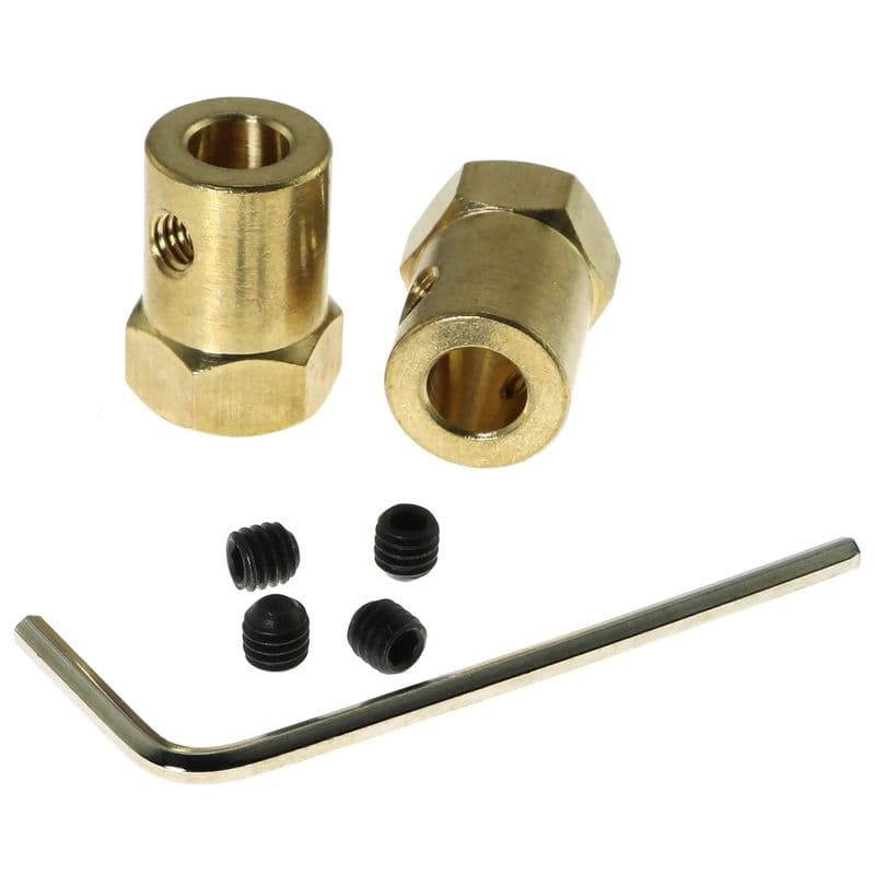 Hex Brass Motor Coupler - View 3