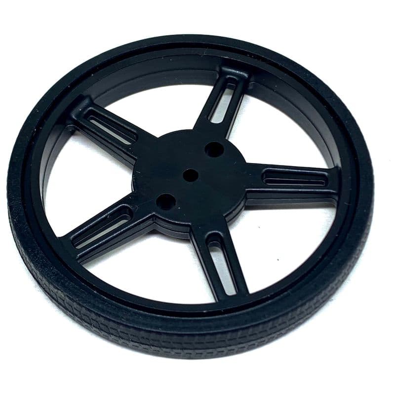 60mm Wheel for Continuous Rotation SG90 / MG90S Servos (Pack of 2) - View 2