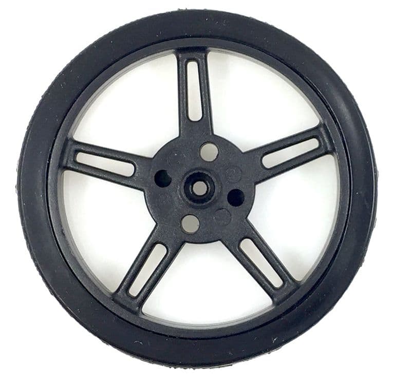 60mm Wheel for Continuous Rotation SG90 / MG90S Servos (Pack of 2) - View 3
