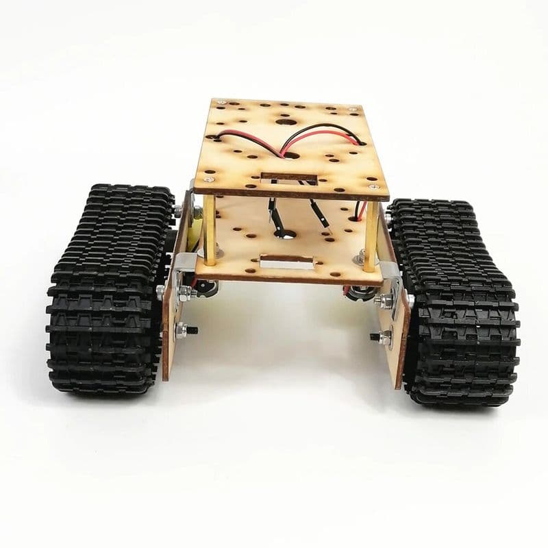 Wooden Robotic Tank Chassis - DIY Robot - View 1