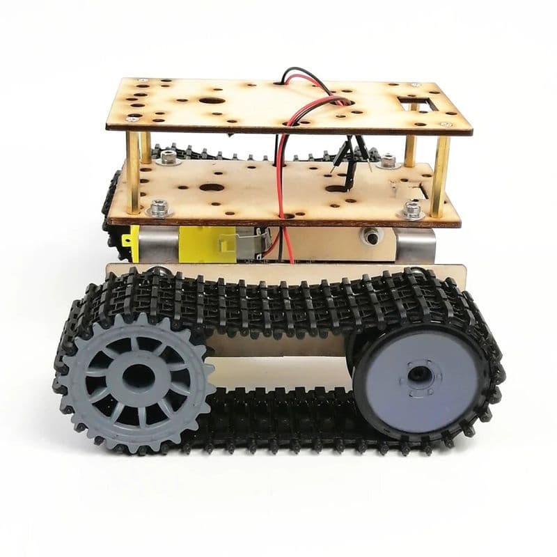 Wooden Robotic Tank Chassis - DIY Robot - View 2