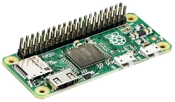Raspberry Pi Zero with Header Pins - View 1