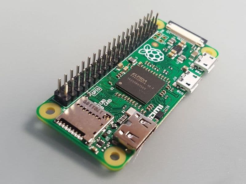 Raspberry Pi Zero with Header Pins - View 2