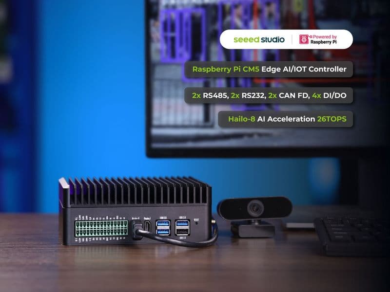 reComputer Industrial R2135 / R2145 Series – Raspberry Pi Edge AI/IoT Controller - View 1