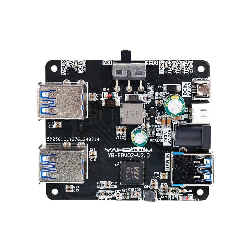 USB3.0 HUB Expansion Board (1 to 4) for Raspberry Pi 5/4B/Jetson/RDK series - View 1