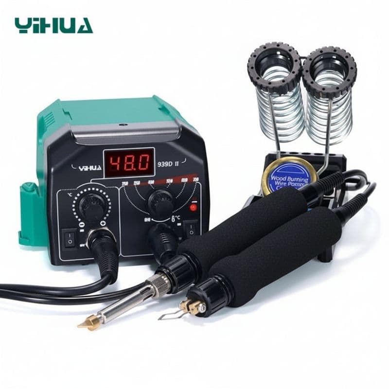939D-II 3in1 Constant temperature LED digital display Wood Burning tools Pyrography Station - View 3