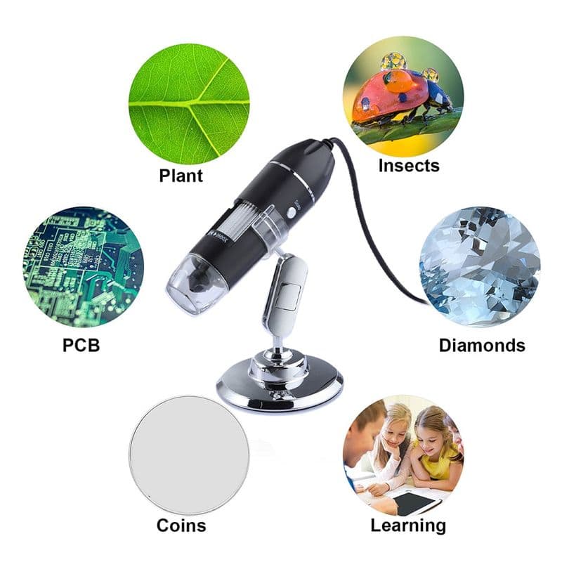 Adjustable 500X Magnification LED USB Digital Microscope - View 3