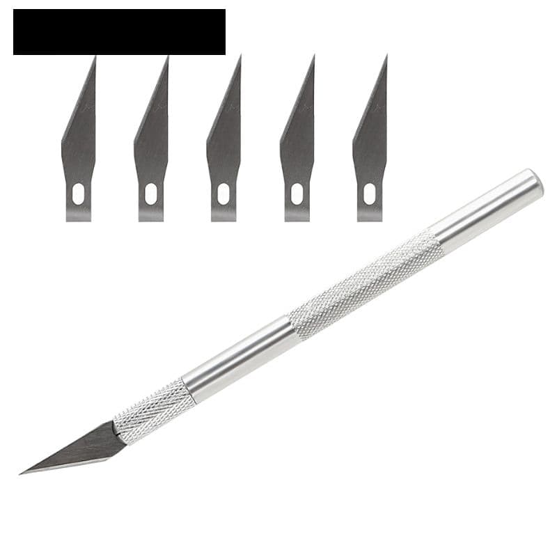 Precision Metal Scalpel Knife with 6 Blades - View 1