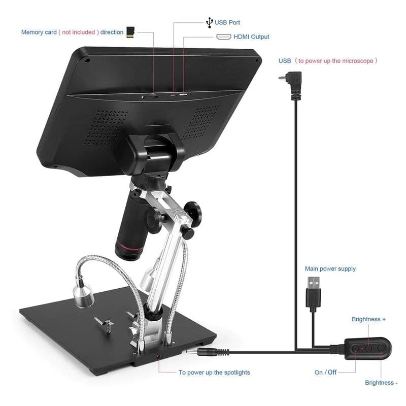 Andonstar AD409 PCB Soldering 10.1-Inch Display HDMI Digital Microscope - View 2