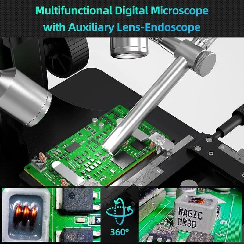 AD269S Home Lab Biological 5-Lenses HDMI Digital Microscope - View 3
