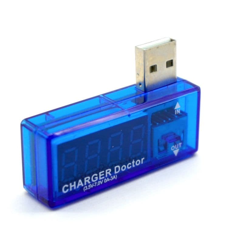 USB Current and Voltage Meter - Voltmeter / Ammeter for USB Chargers - View 3