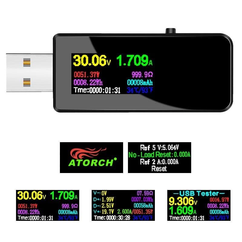 13-in-1 USB Tester - Voltmeter, Ammeter, Multimeter - View 1