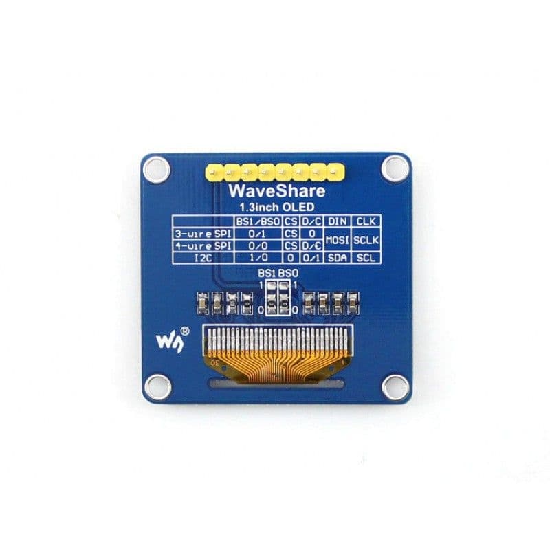 Waveshare 1.3 inch OLED with Vertical Pin header - View 3