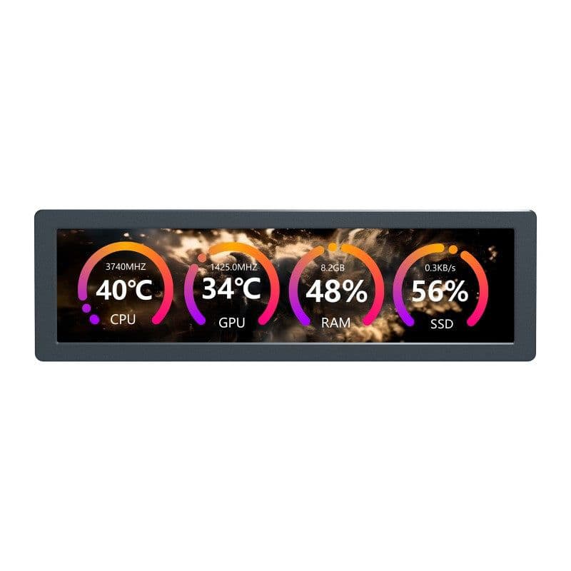 USB Monitor, AIO LCD Screen, Type-C Interface, CNC Metal Case - View 1
