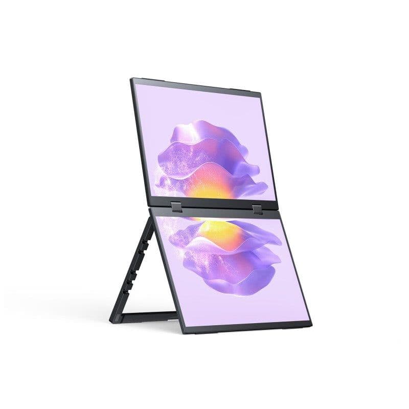 Dual-Screen Portable Monitor - Dual-1080p High Definition Foldable Screen - View 1