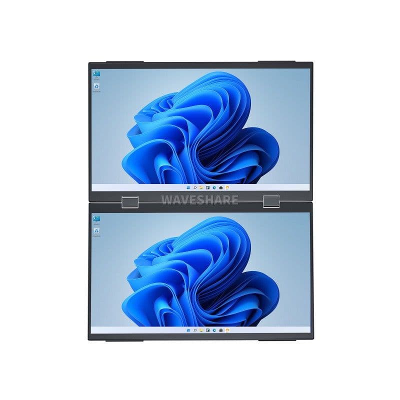 Dual-Screen Portable Monitor - Dual-1080p High Definition Foldable Screen - View 2
