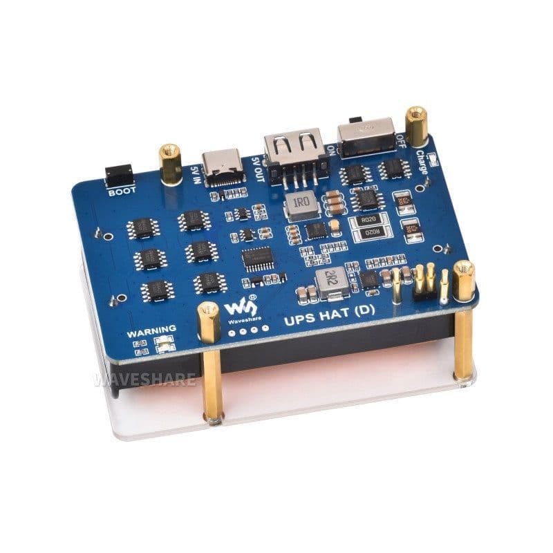 UPS HAT for Raspberry Pi with 21700 Batteries - View 3