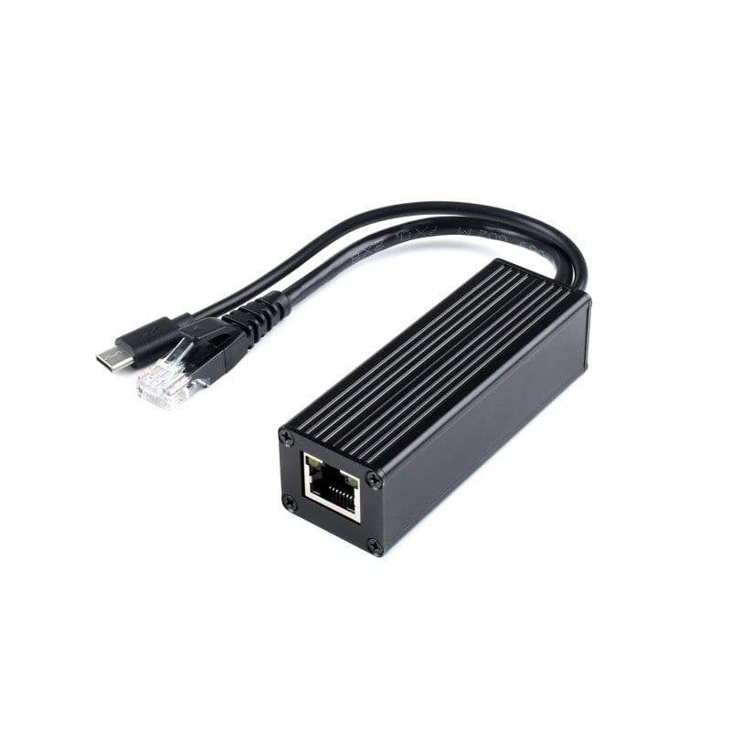 Industrial Gigabit PoE Splitter, Metal Case protection, 5V 2.5A Type-C - View 1