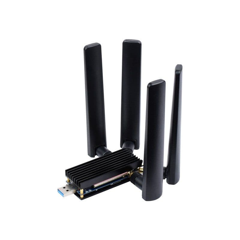 5G M.2 Module DONGLE with quad antennas & USB3.1 port - View 1