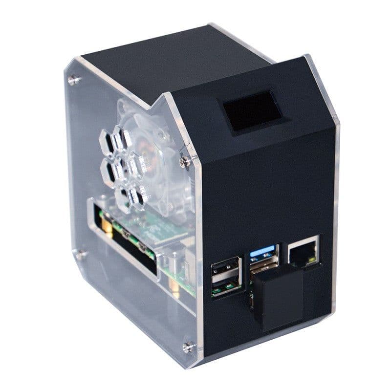 Mini Tower NAS Kit for Raspberry Pi 4B, support up to 2TB M.2 SATA SSD - View 3