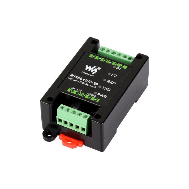 Industrial-grade Isolated 2-Ch RS485 Hub, Expands 2-ch RS485 Sub Ports Via 1-ch RS485 Master Port - View 1