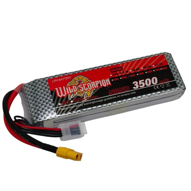 3S 11.1V 3500mAh 35C LiPo Battery - View 1