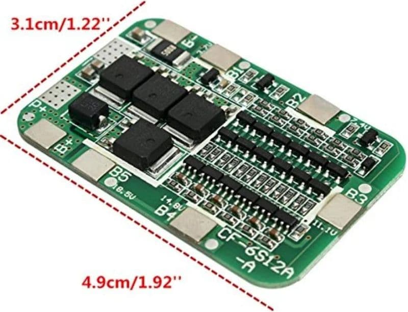 6S 12A Li-Ion Battery BMS Module – 22.2V Protection Board - View 3