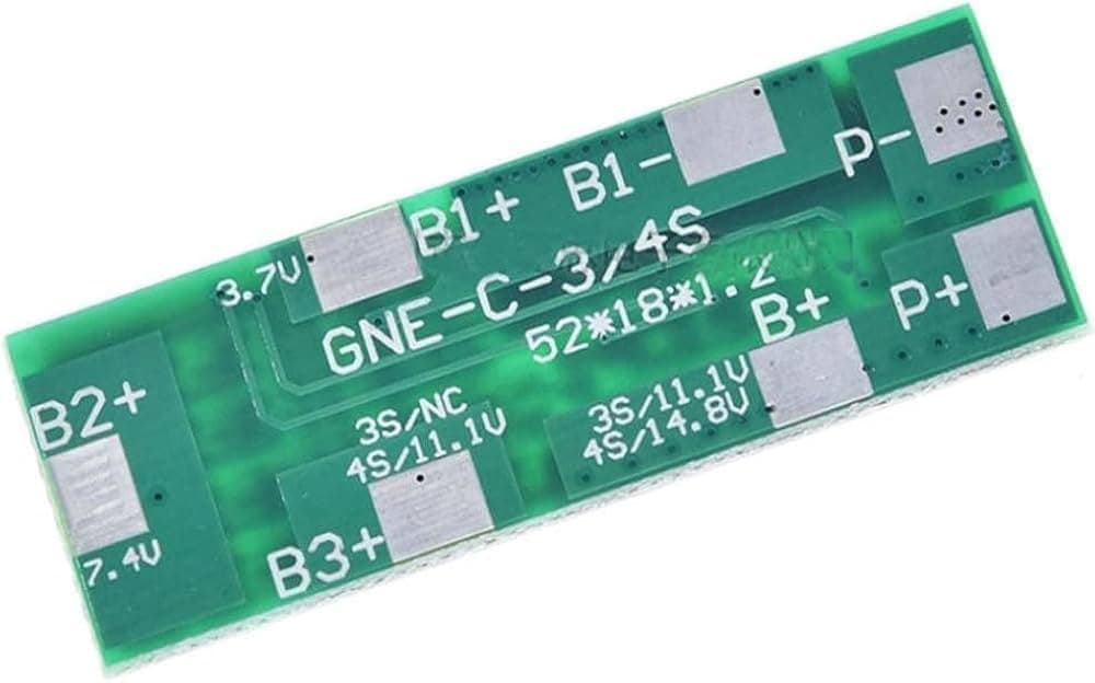 3S / 4S 8A Lithium-Ion Battery BMS Module – Protection & Balancing Board - View 2