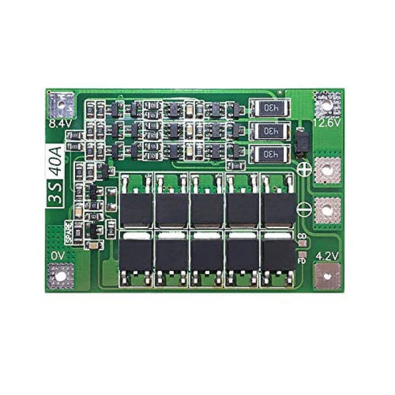 3S 12.6V 40A Li-ion Battery BMS Protection Board with Balance (HW-288) - View 1