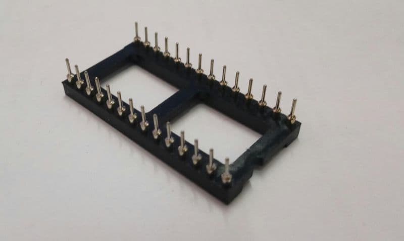 Wide Dip Socket IC Adapter Solder Type IC Base Round Pin - View 2