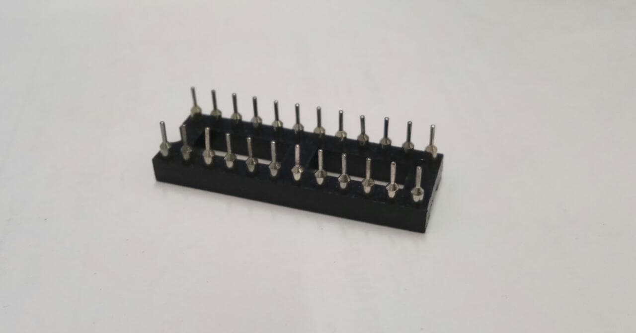 Wide Dip Socket IC Adapter Solder Type IC Base Round Pin - View 3