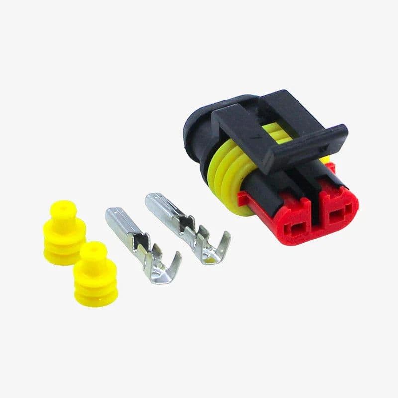 2 Pin Automotive Waterproof Connector Kit - AMP Superseal 1.5mm Series IP67 - View 1