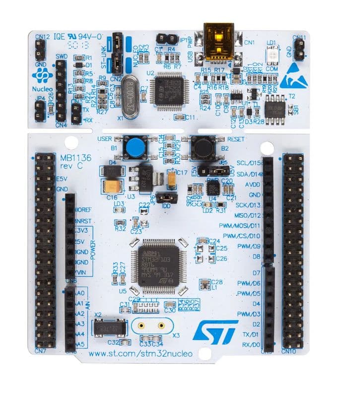STM32 Nucleo-F103RB 64 Pins Development Board - View 1