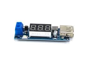 DC-DC 4.5-40V to 5V 2A Buck Converter with USB Charger and Digital Voltmeter - View 1