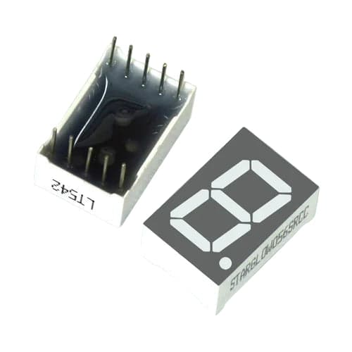 Common Cathode 0.56 Red 7 Seg Display - View 1