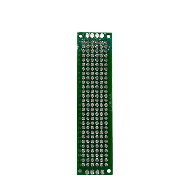 2 x 8 cm Universal Double-Sided Green PCB Prototype Board - View 1