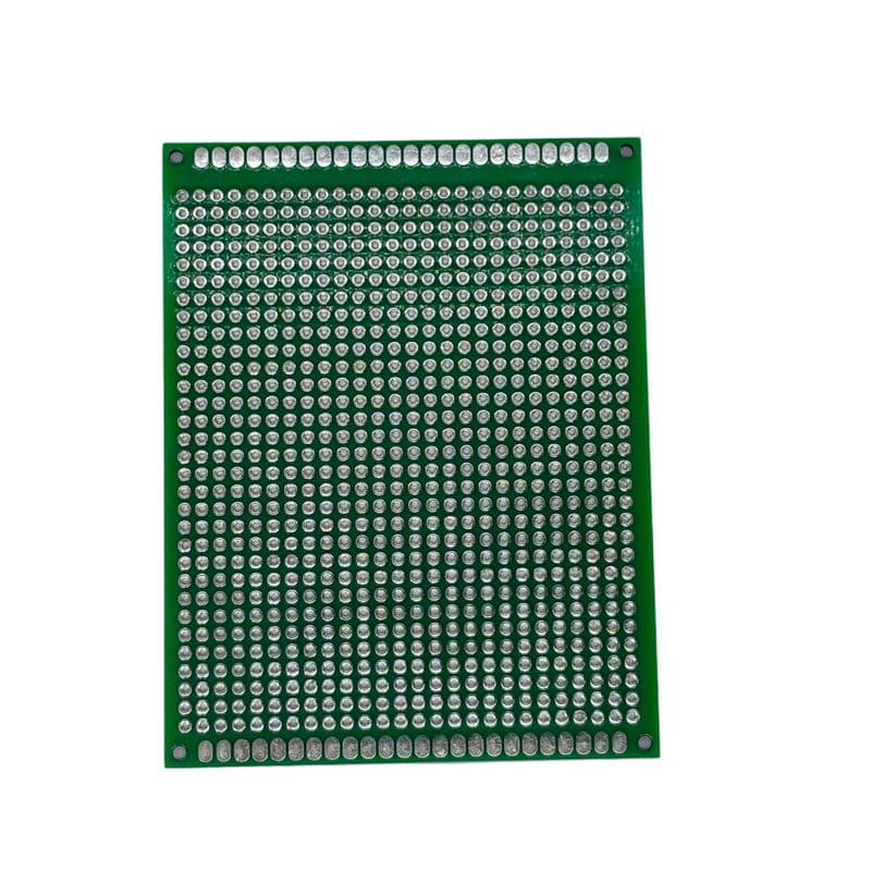 7 x 9 cm Universal Double-Sided Green PCB Prototype Board - View 1
