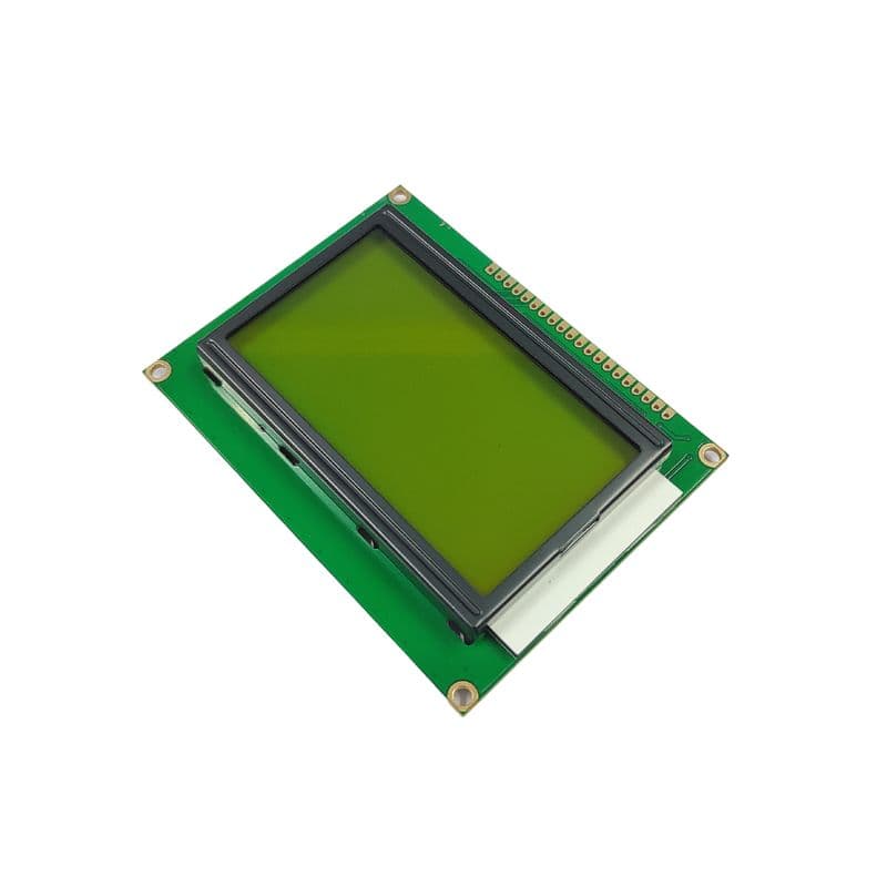 128×64 Graphical Display – Green Backlight with Serial Interface - View 1