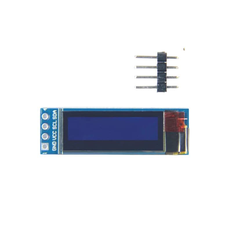128×32 Blue OLED Display Module with I2C/IIC Serial Interface - View 1