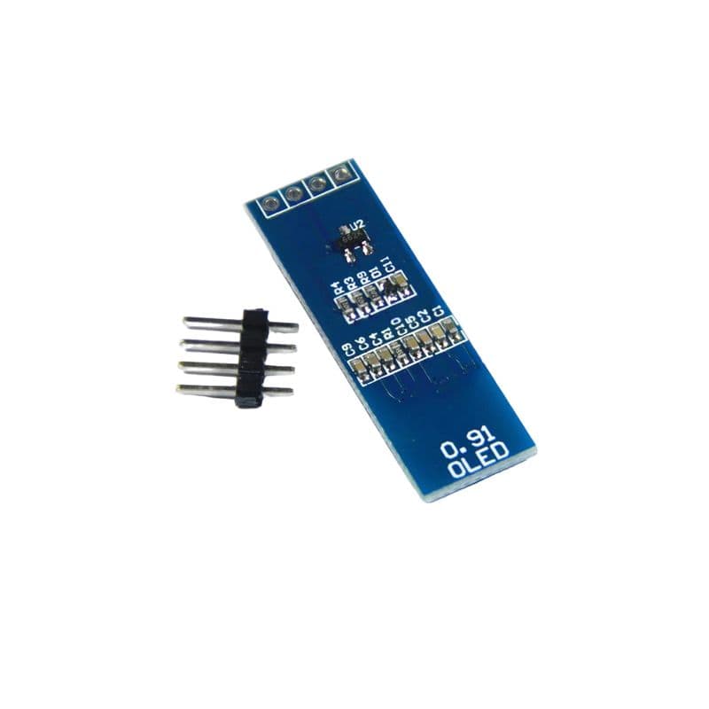 128×32 Blue OLED Display Module with I2C/IIC Serial Interface - View 2
