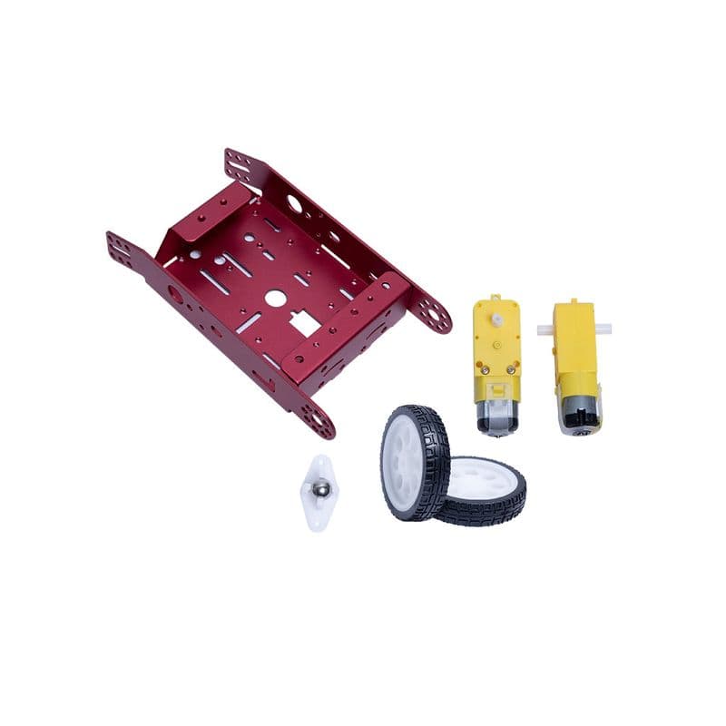 Red 2 Wheel Aluminum Smart Robot Car Chassis Kit - View 2