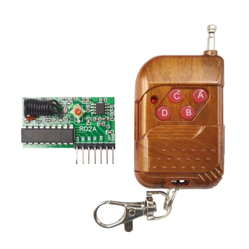 4 Channel Wireless Four Button RF Remote Control Transceiver Module - View 1