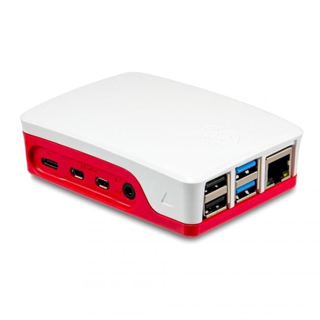 Raspberry Pi 4 Official Case – Red/White - View 1