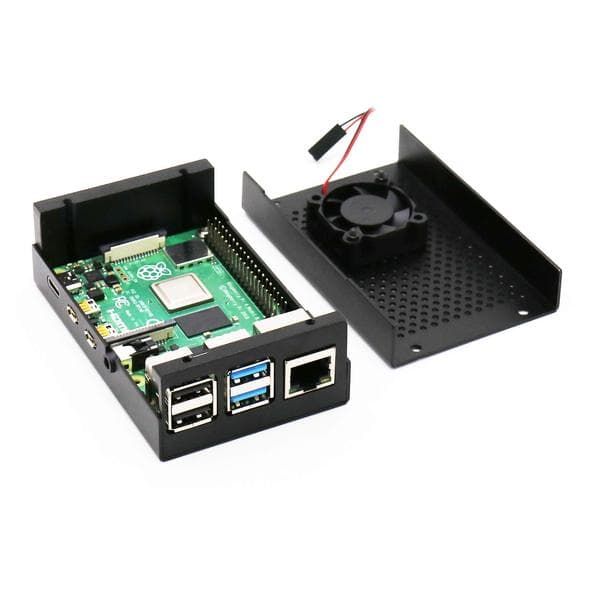 Raspberry Pi 4 Aluminum Black Case - View 2