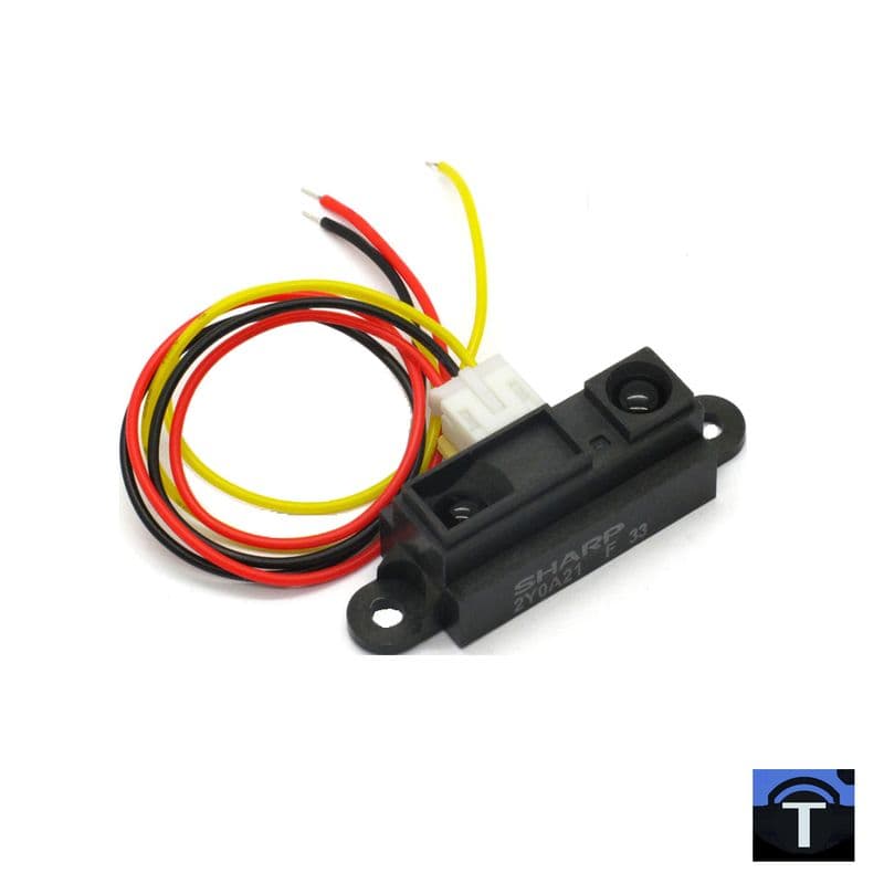 Sharp IR Analog Distance Sensor GP2Y0A21YK0F (10-80cm) - View 1