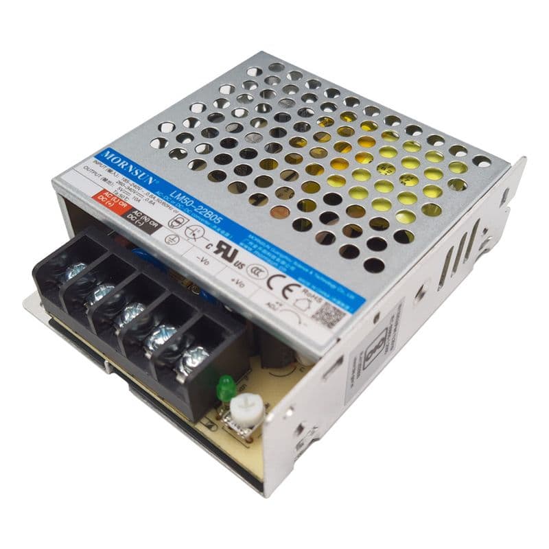 Mornsun 5V 10A 50W AC DC Enclosed Single Output SMPS LM50-22B05 - View 1
