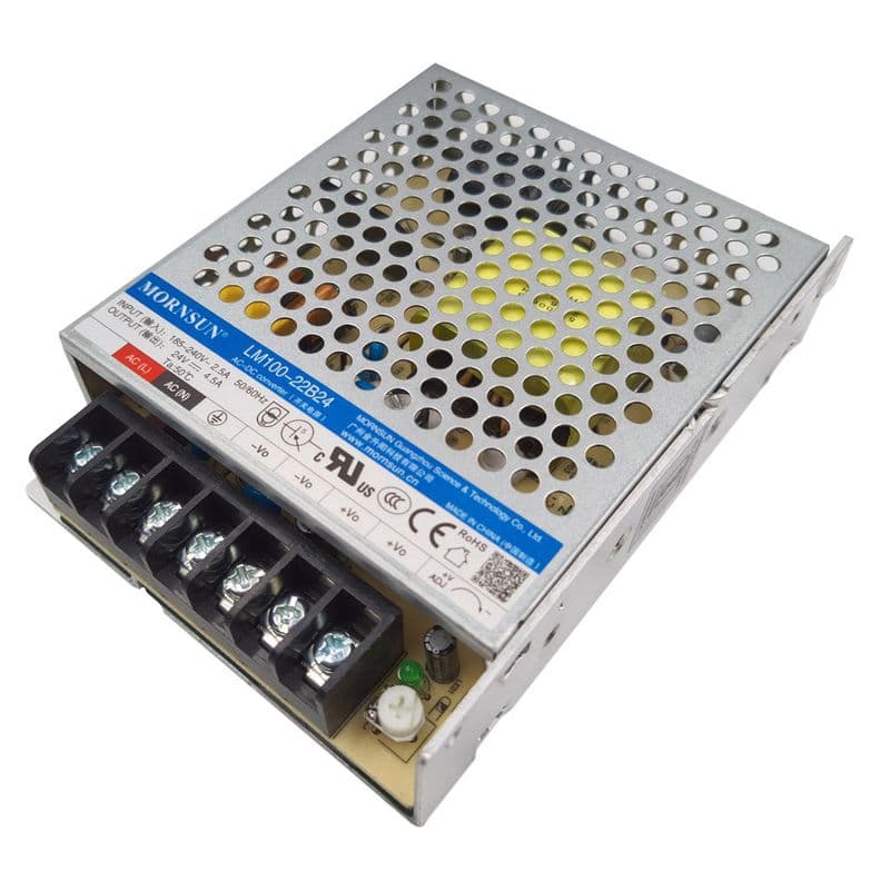 Mornsun 24V 4.5A 108W AC DC Enclosed Single Output SMPS LM100-22B24 - View 1