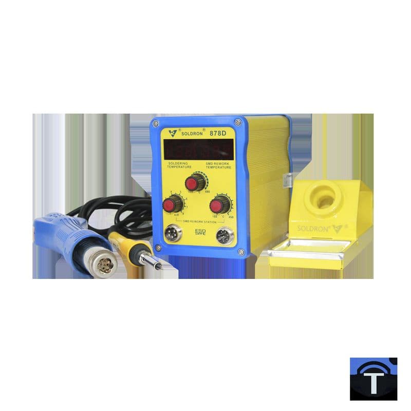 Soldron 878D 600W 200°C - 480°C ESD Safe Soldering And Hot Air Rework Station - View 1